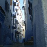 A street of Chefchouen. You can't really see the blue, but a search in google will show it!